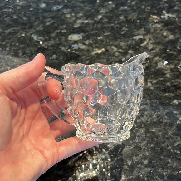 Vintage Crystal Creamer and Sugar Set - Picture 12 of 15